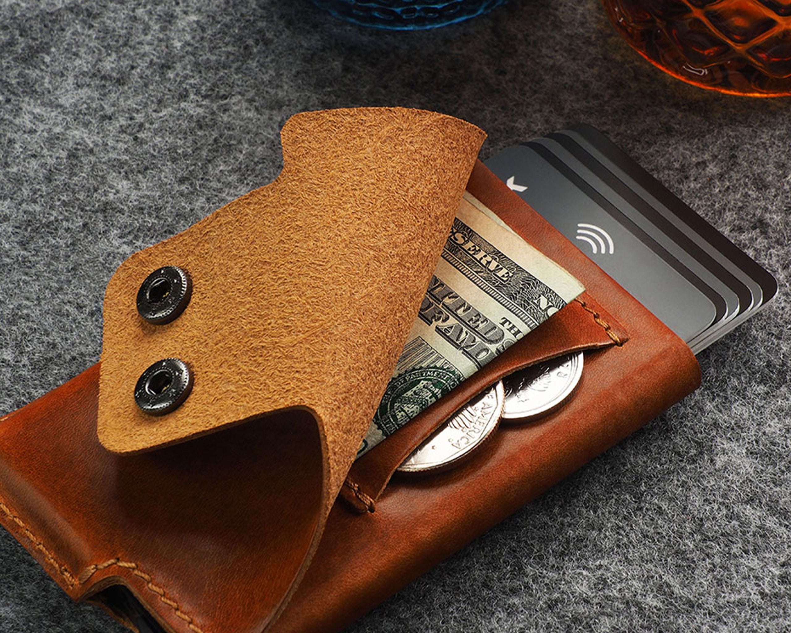 Pularys FUNKY Wallet - Nomad Leather in Cognac