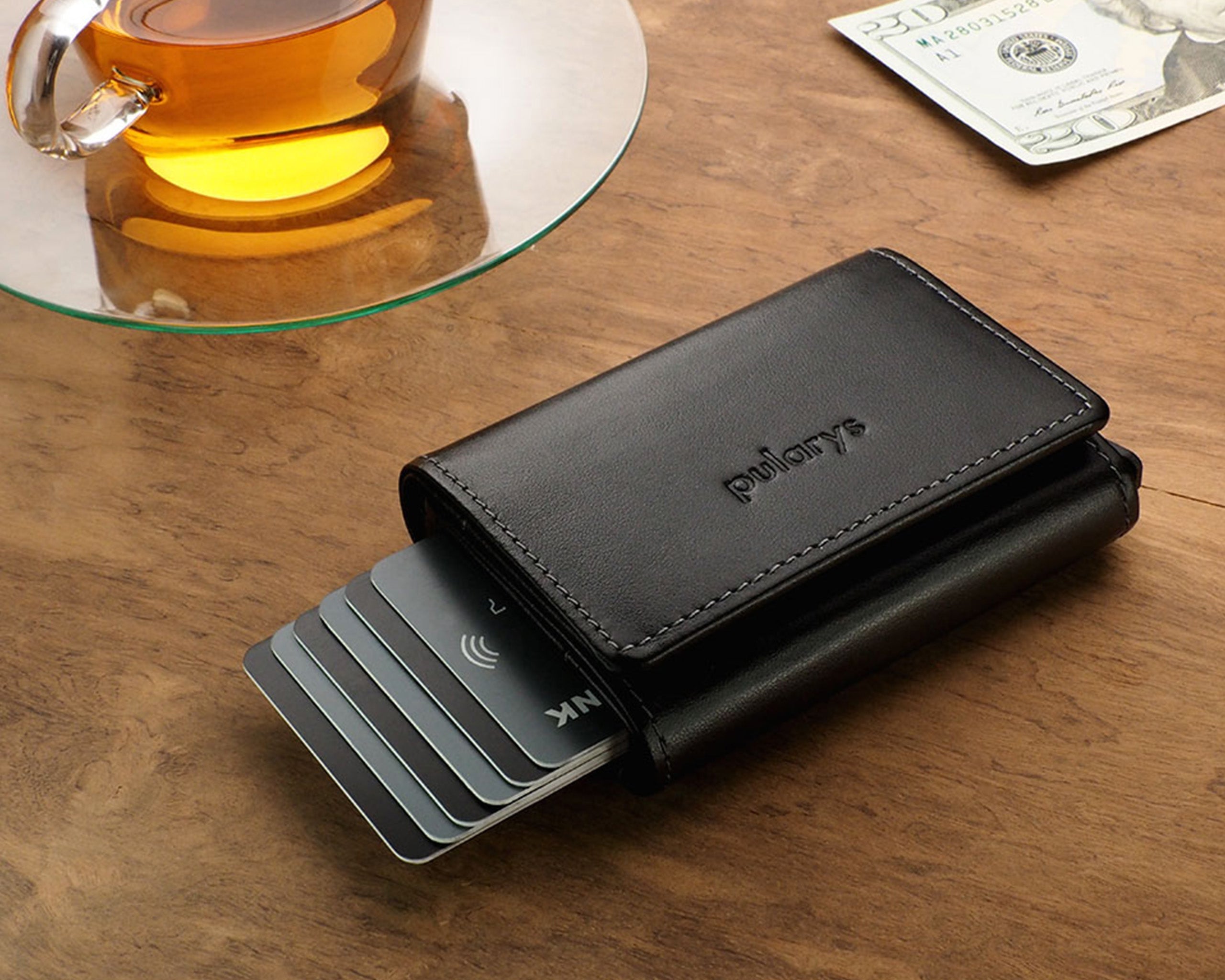 Pularys BOSTO Wallet - Italia Leather in Black