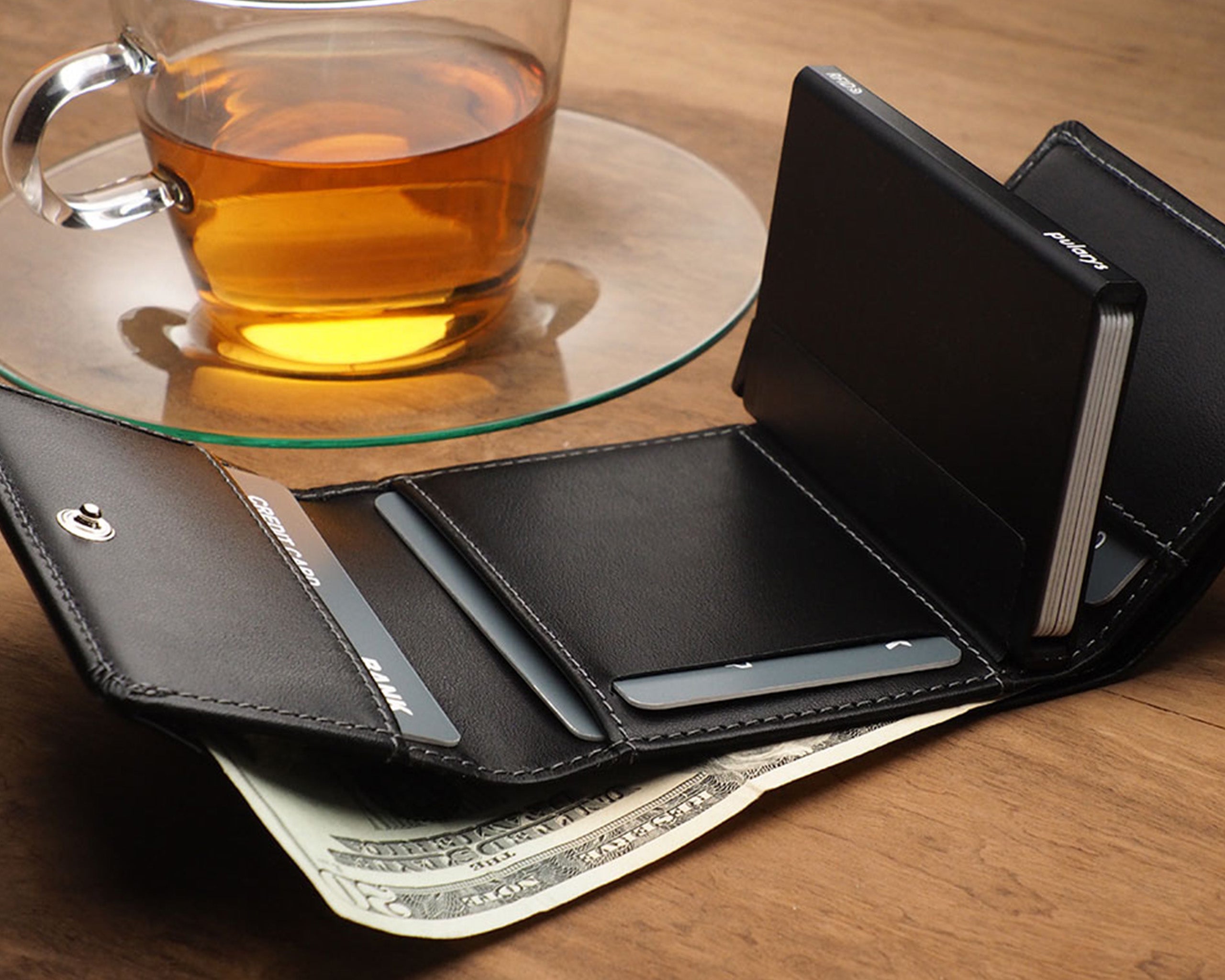 Pularys BOSTO Wallet - Italia Leather in Black
