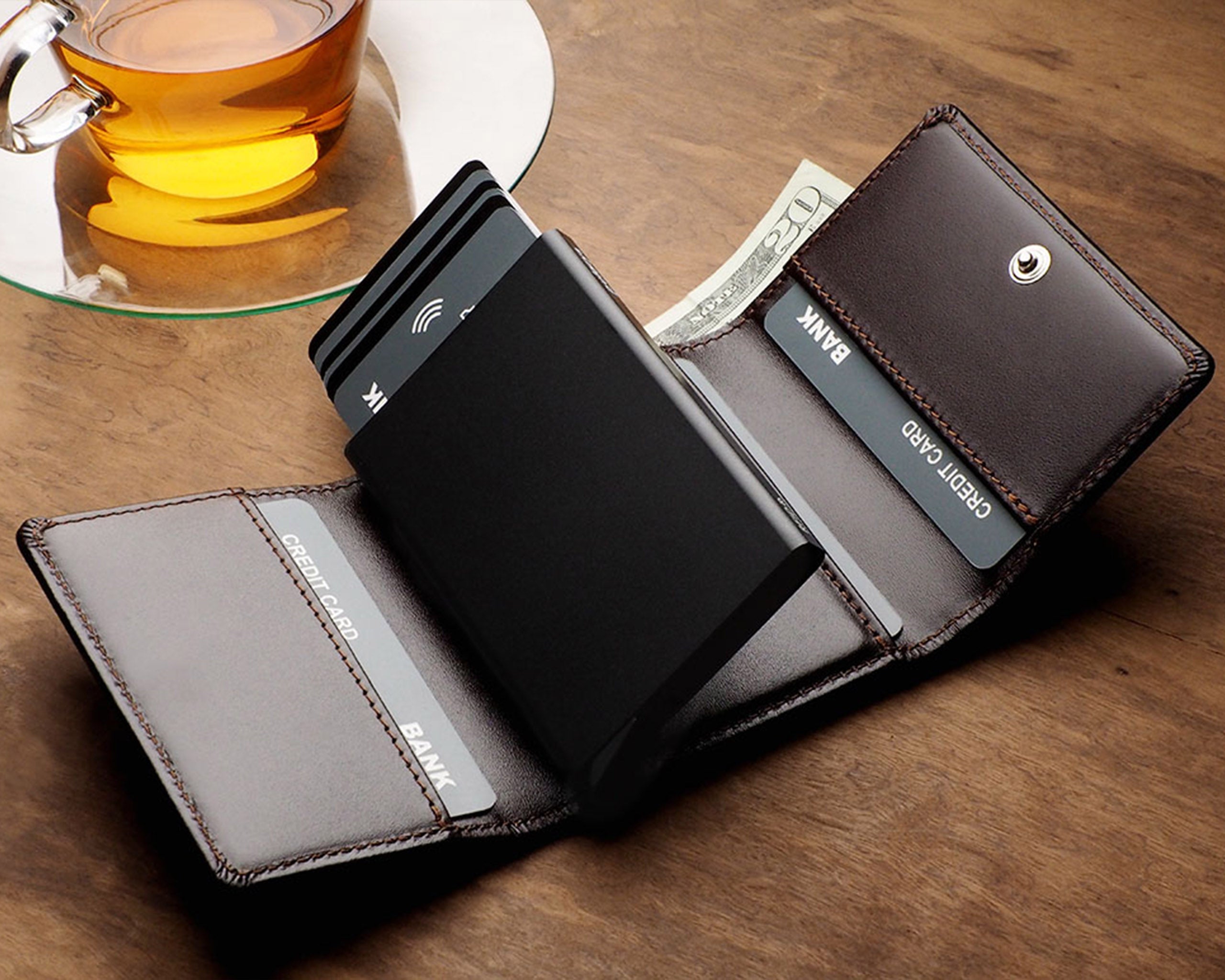 Pularys BOSTO Wallet - Italia Leather in Brown