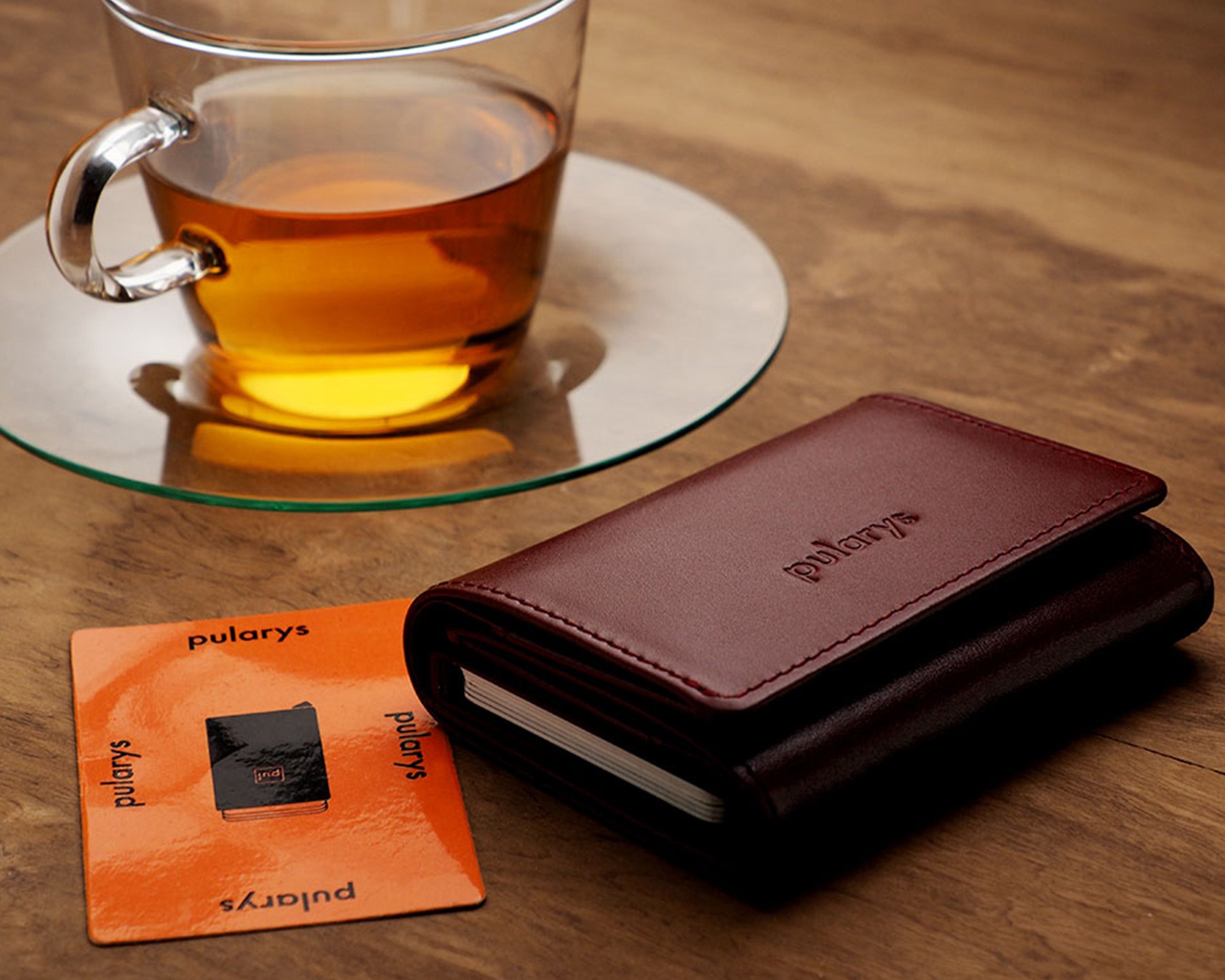 Pularys BOSTO Wallet - Italia Leather in Cherry