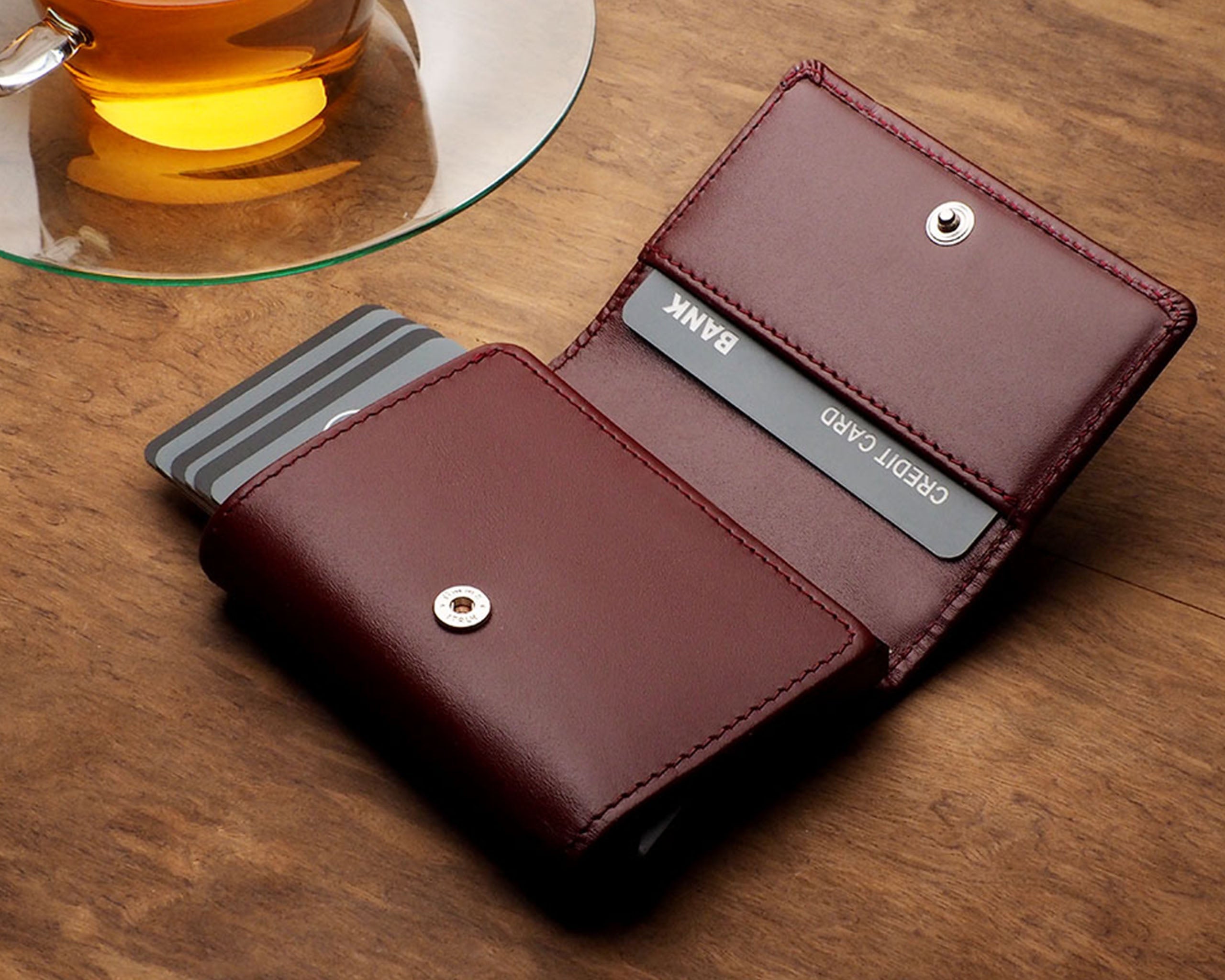 Pularys BOSTO Wallet - Italia Leather in Cherry