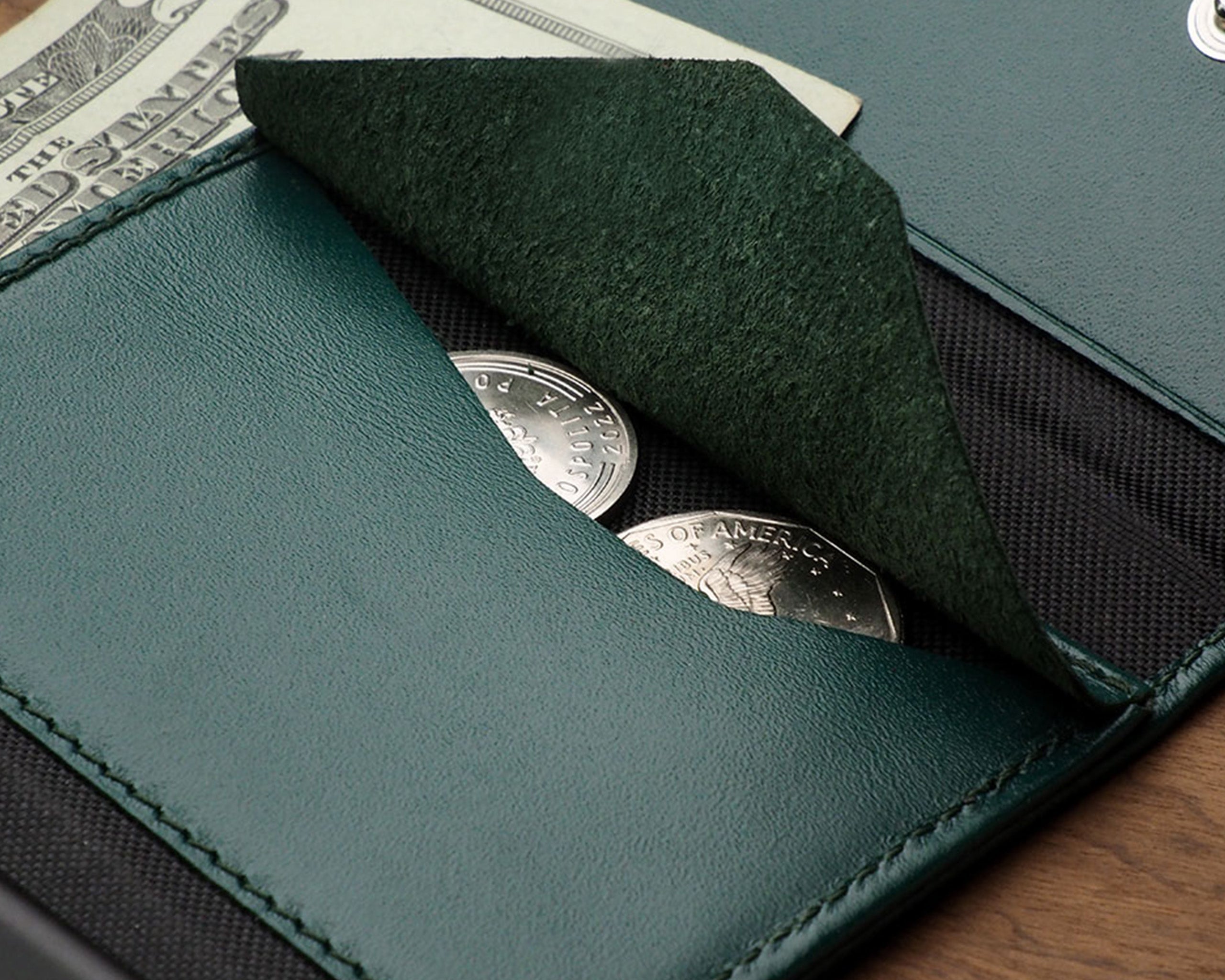 Pularys PORTER Go Wallet - Italia Leather in Green