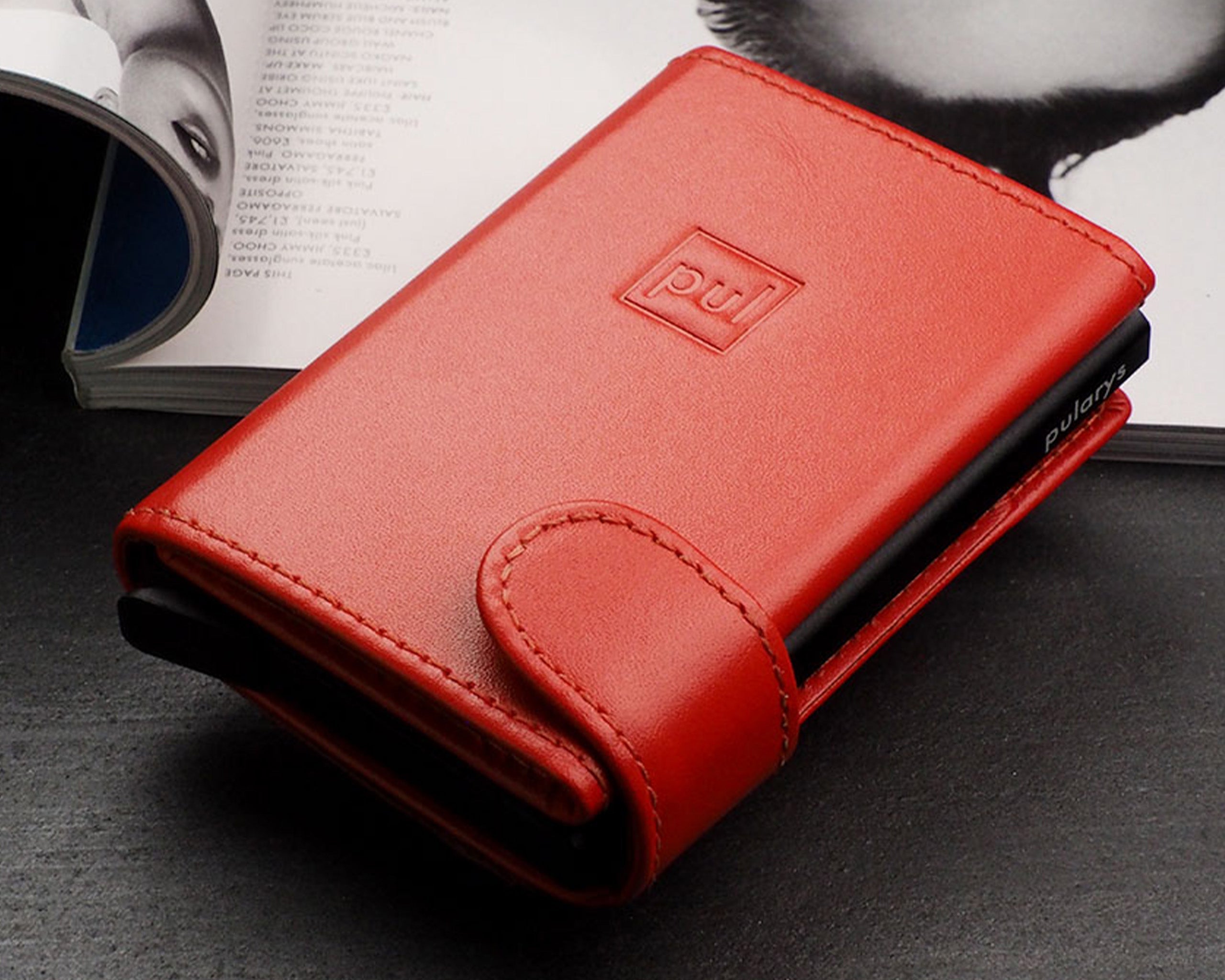 Pularys SOLO Max Wallet - Italia Leather in Orange