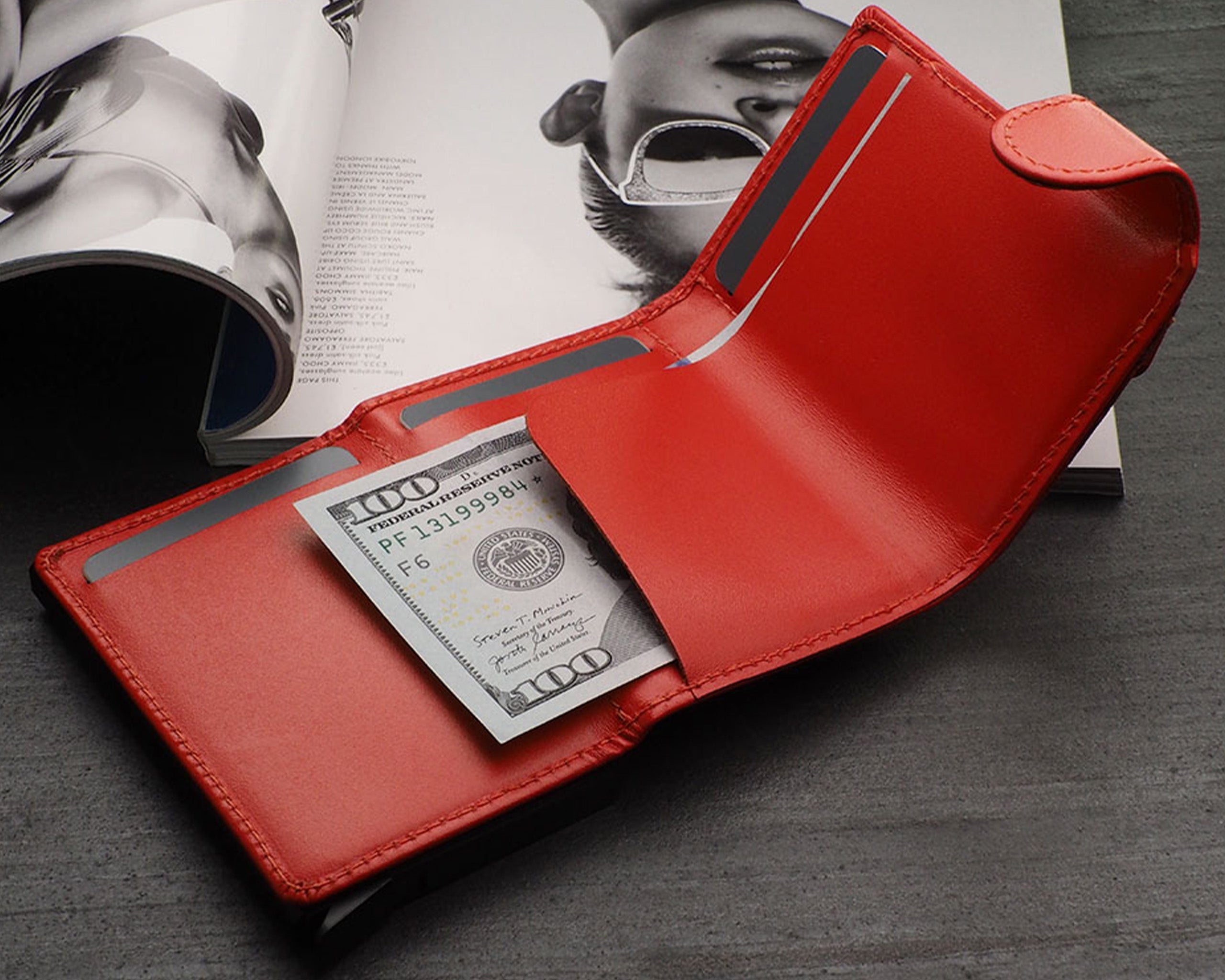 Pularys SOLO Max Wallet - Italia Leather in Orange