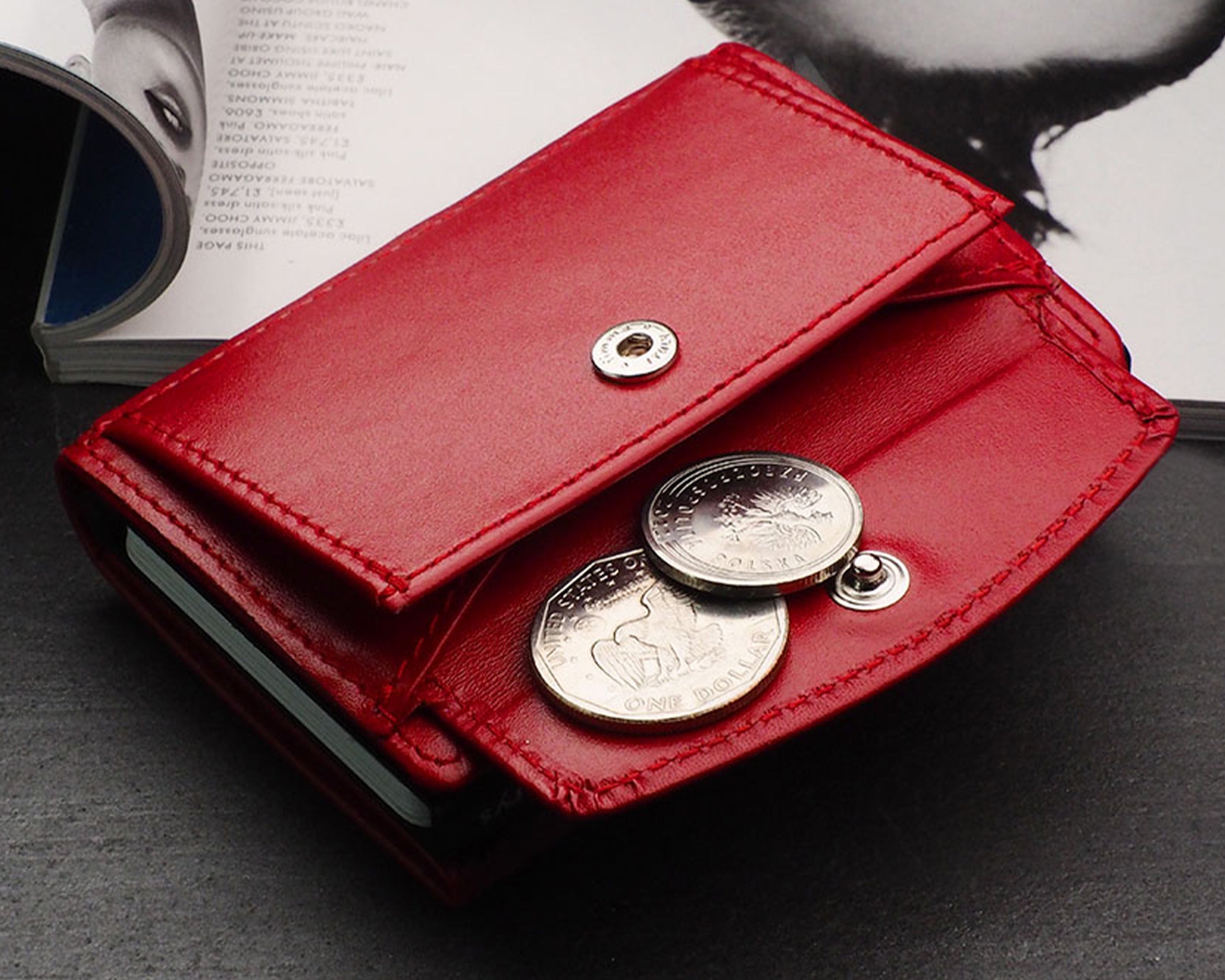 Pularys SOLO Max Wallet - Italia Leather in Red