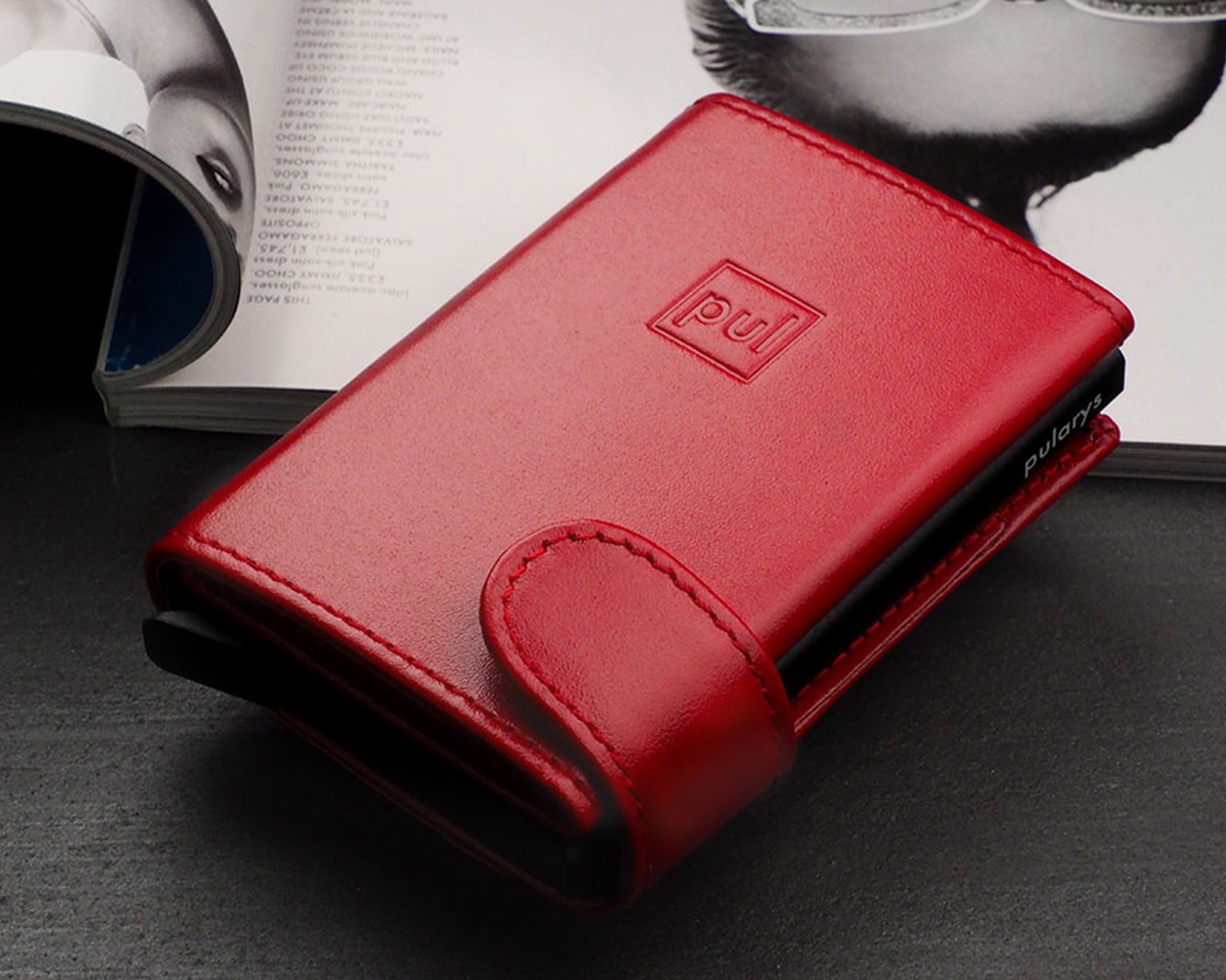 Pularys SOLO Max Wallet - Italia Leather in Red