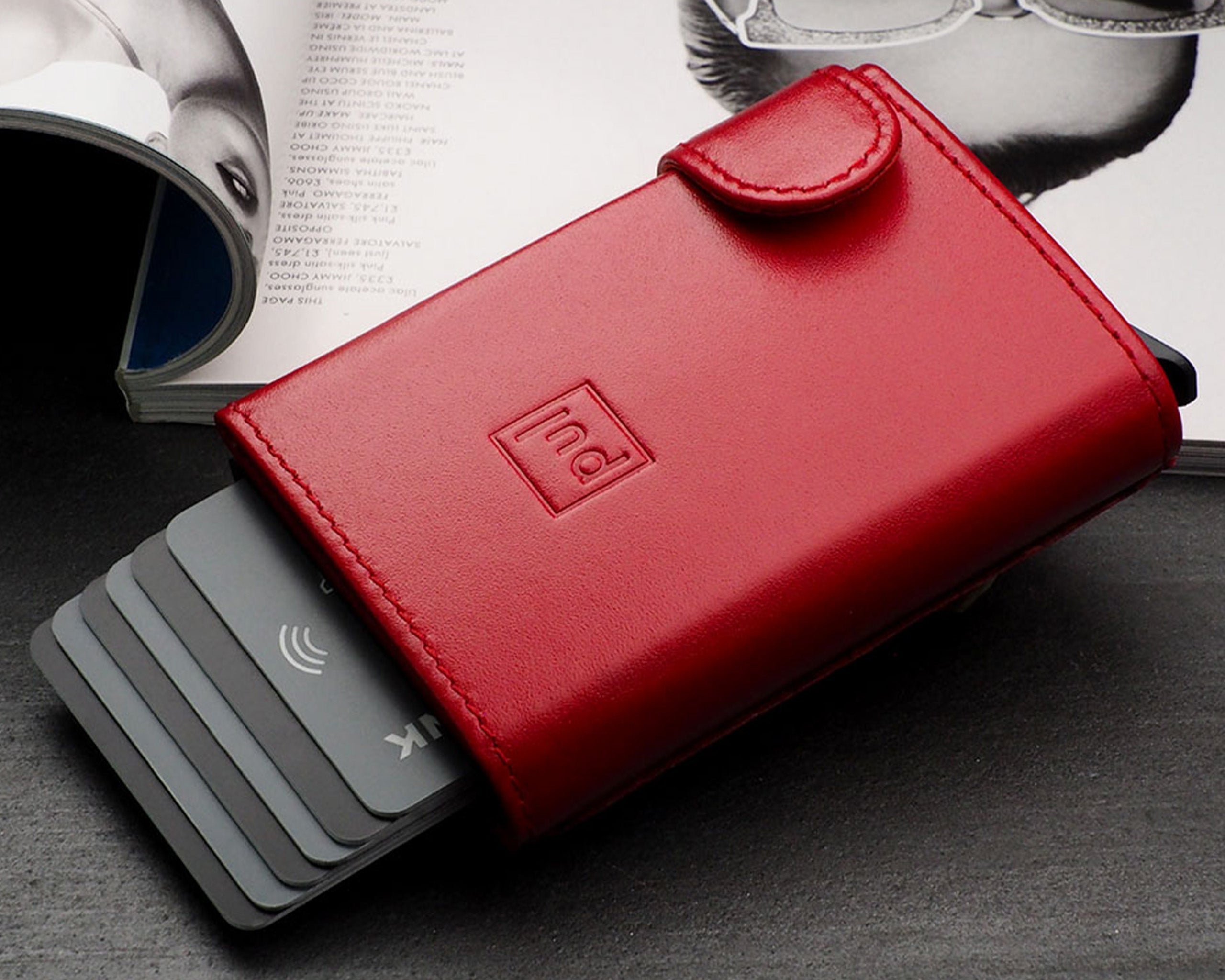 Pularys SOLO Max Wallet - Italia Leather in Red