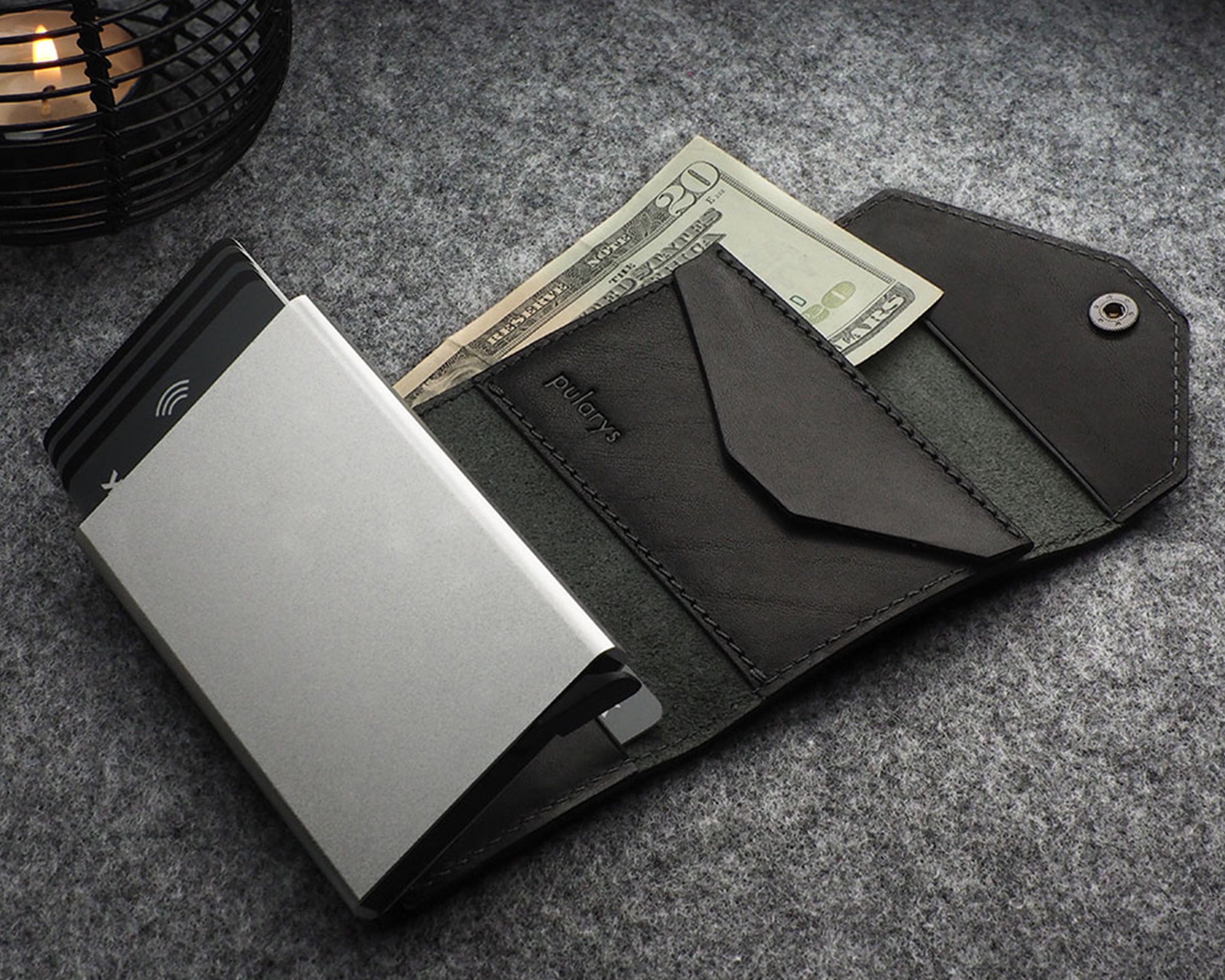 Pularys PORTER Go Wallet - Nomad Leather in Black