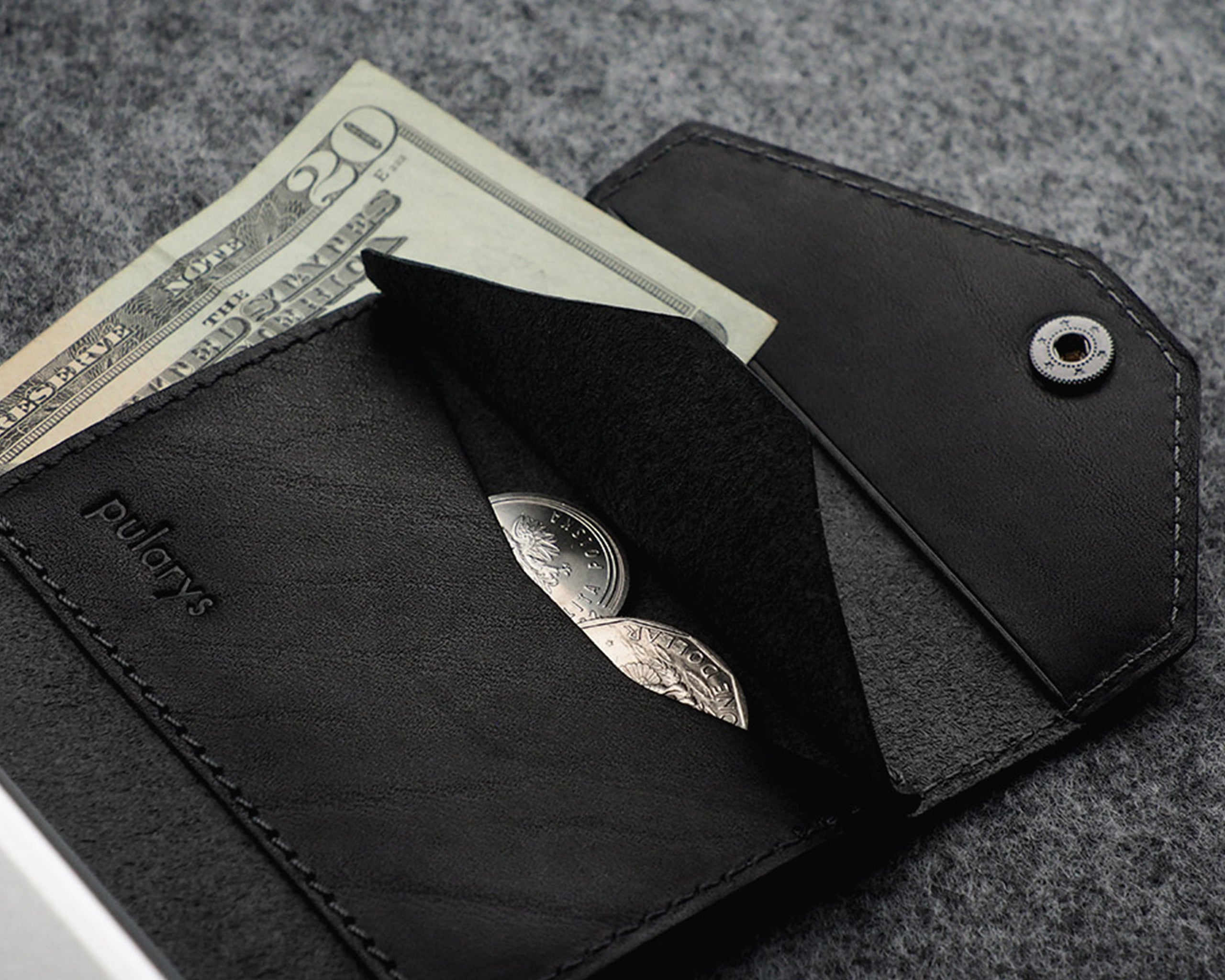 Pularys PORTER Go Wallet - Nomad Leather in Black