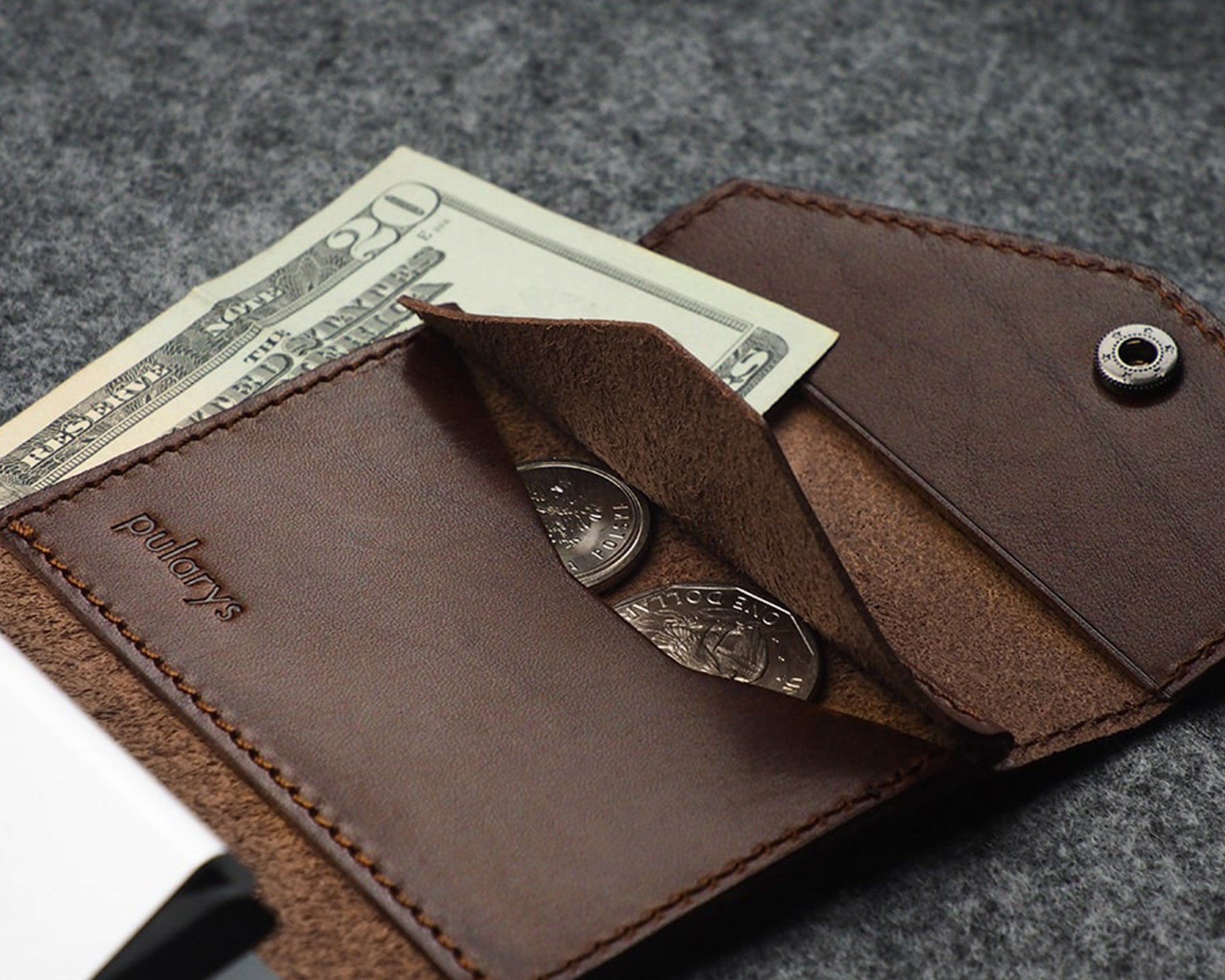 Pularys PORTER Go Wallet - Nomad Leather in Brown