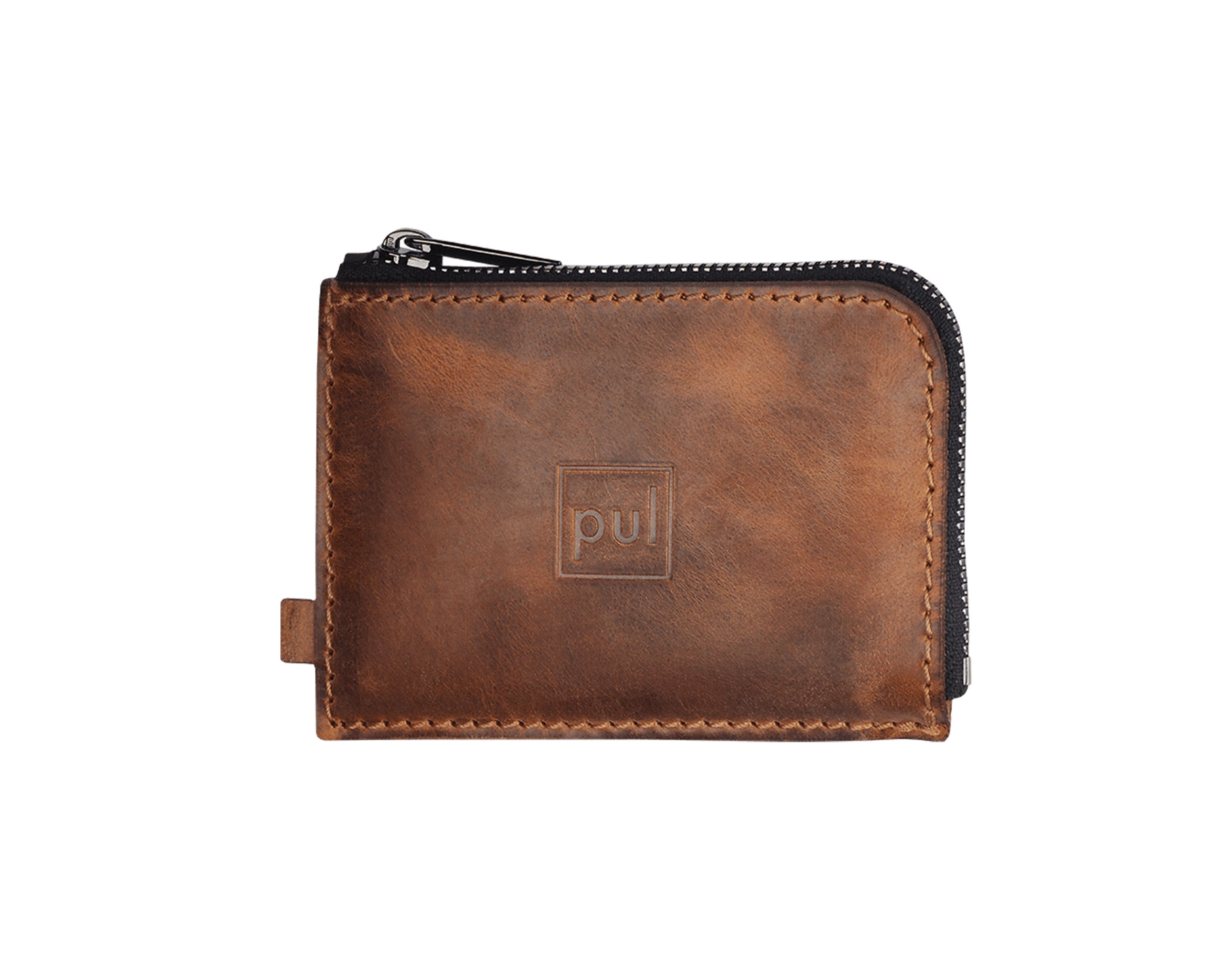 Pularys OLDTIMER SLIM Wallet - Vintage Saddle Leather in Brown