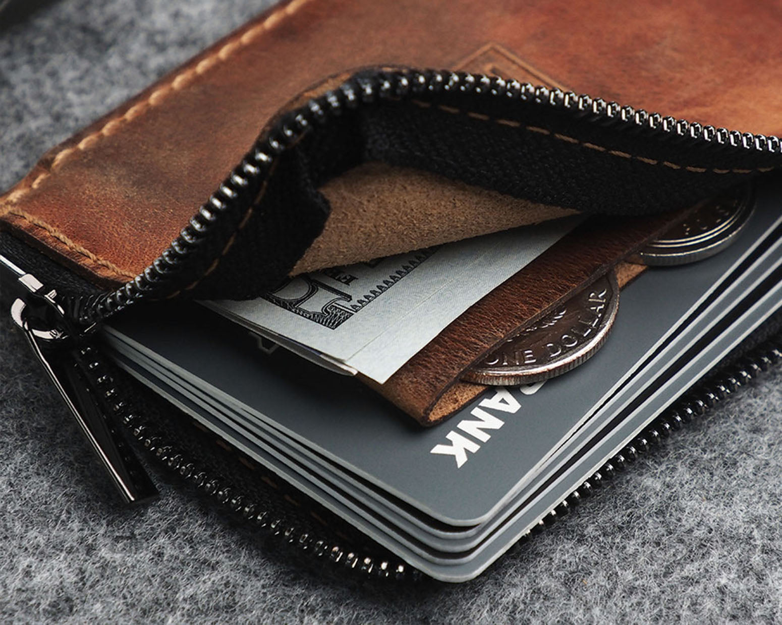 Pularys OLDTIMER SLIM Wallet - Vintage Saddle Leather in Brown