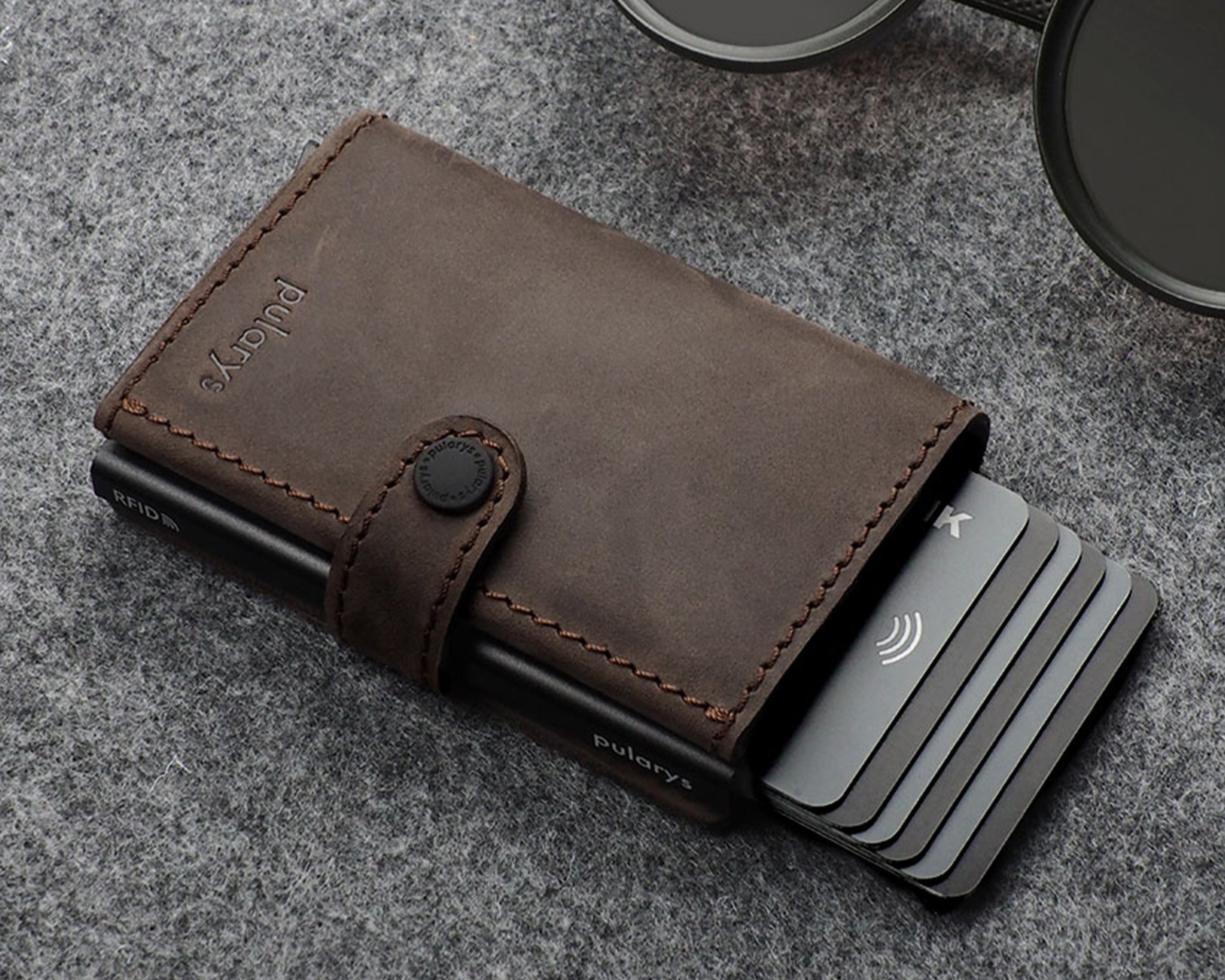 Pularys HIKER Wallet - Hunter Leather in Brown