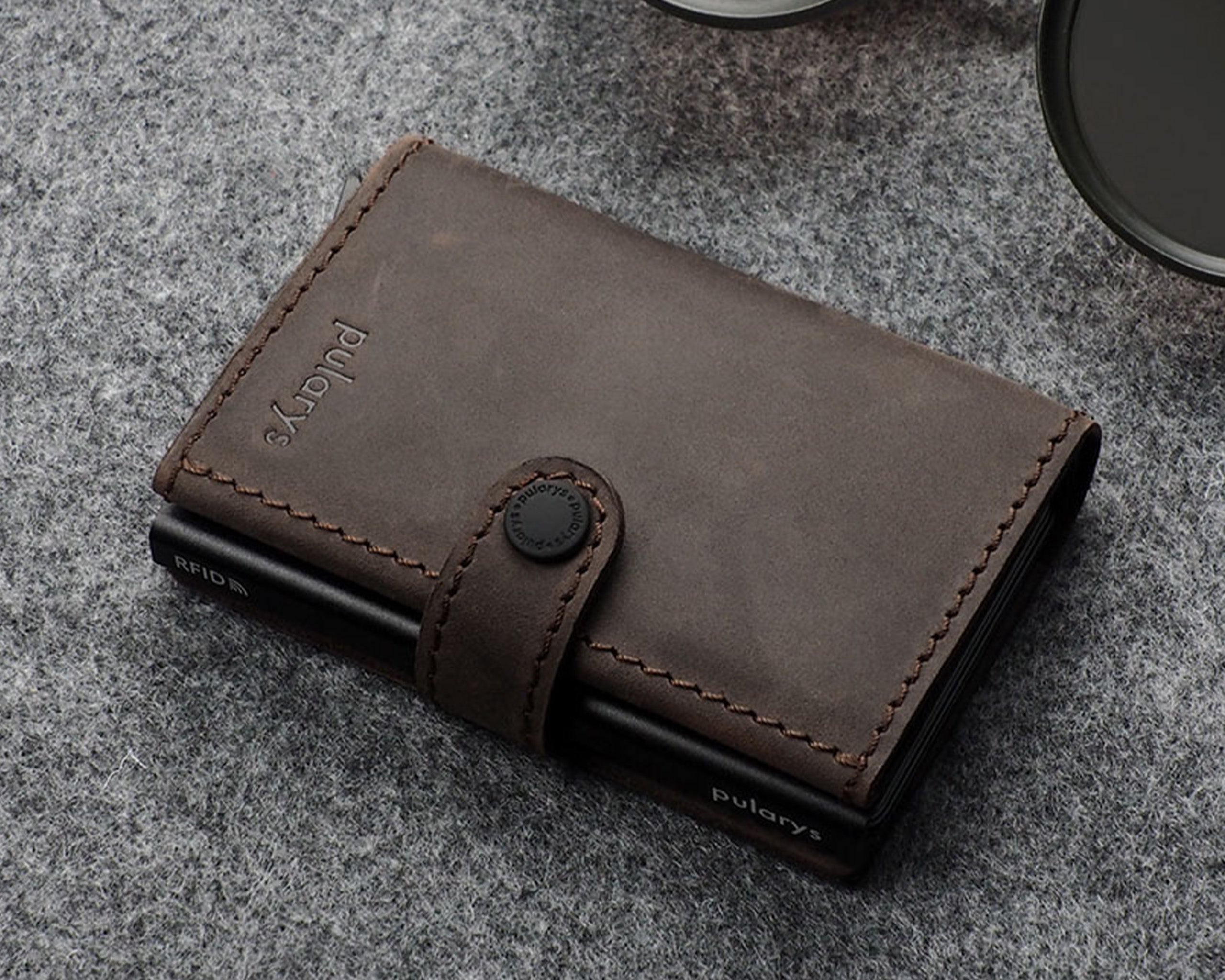Pularys HIKER Wallet - Hunter Leather in Brown