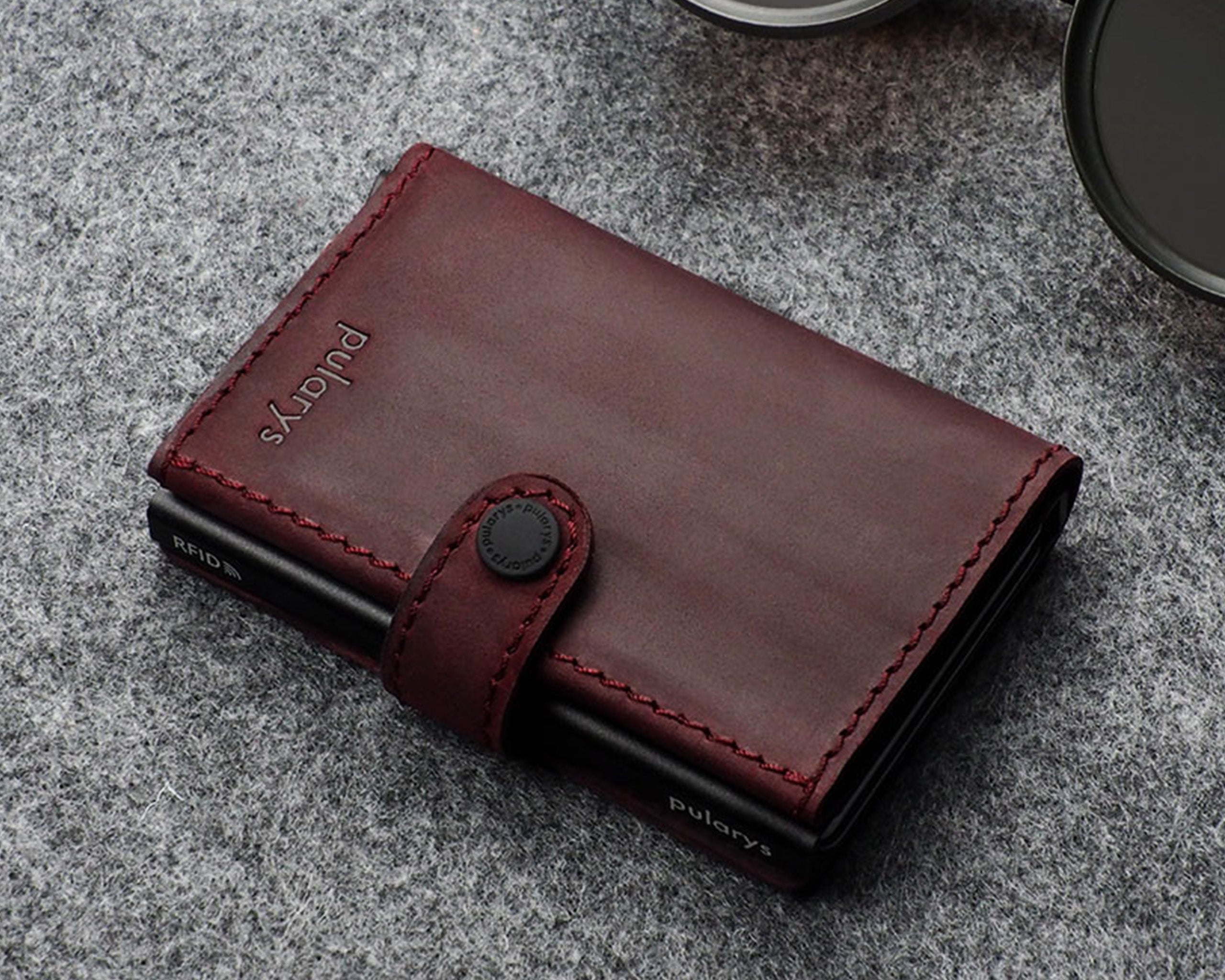 Pularys HIKER Wallet - Hunter Leather in Cherry