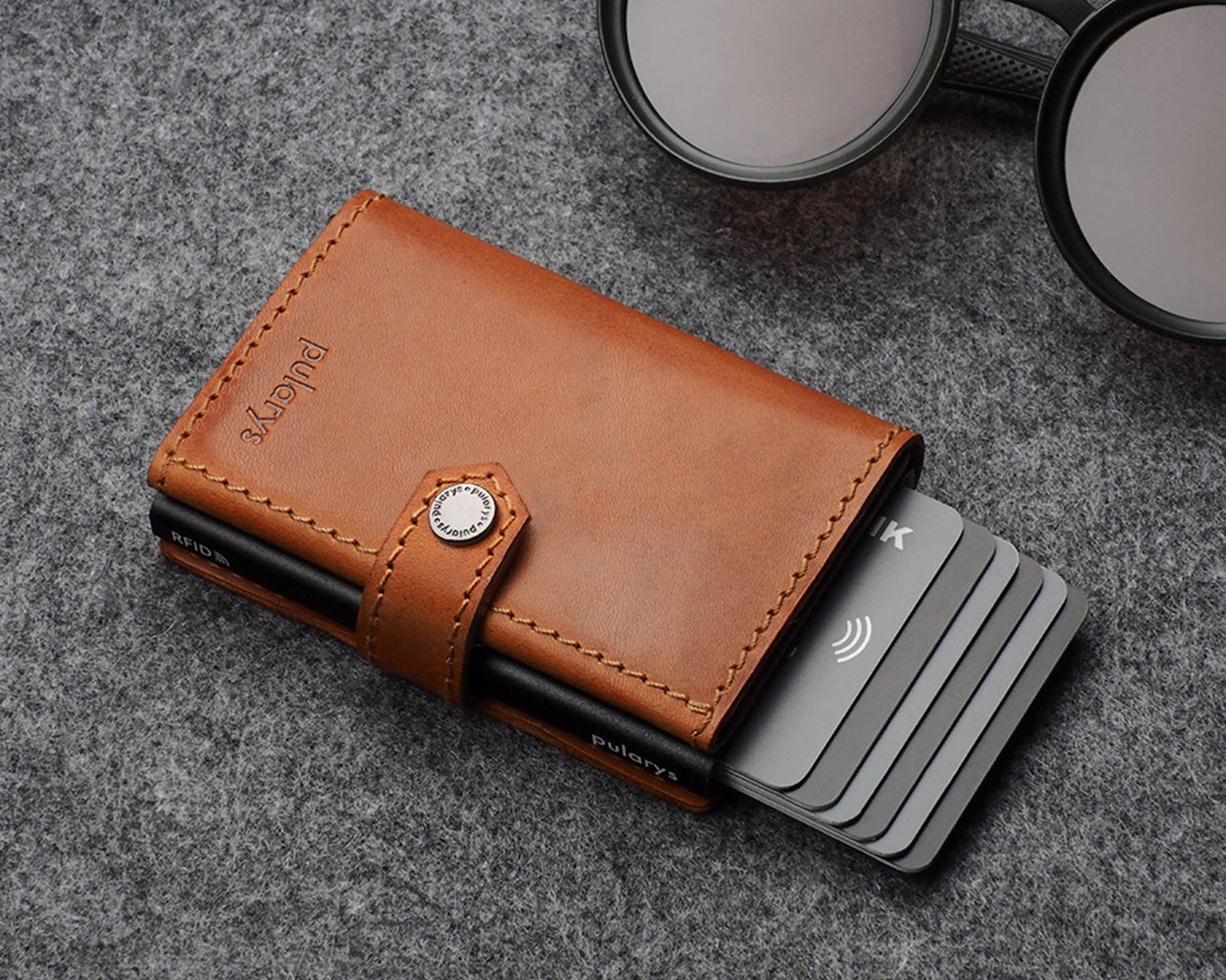 Pularys HIKER Wallet - Nomad Leather in Cognac
