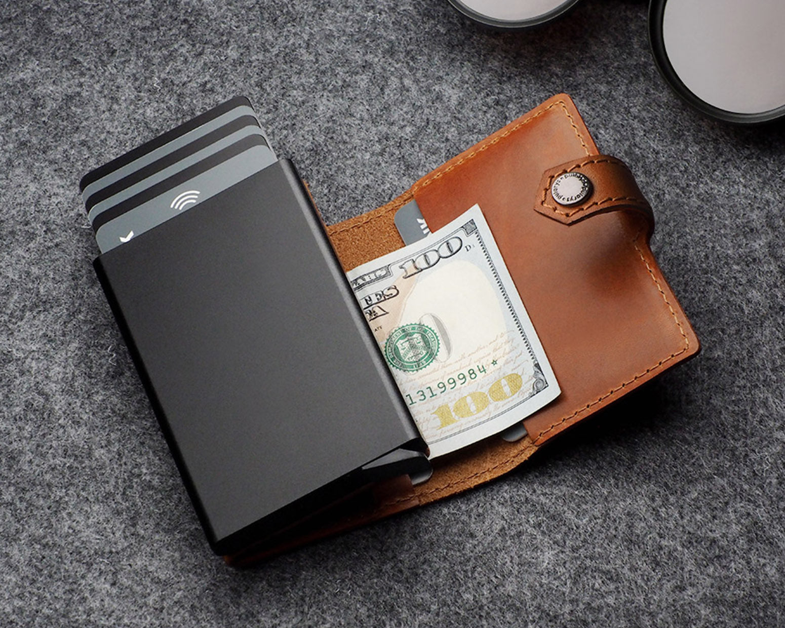 Pularys HIKER Wallet - Nomad Leather in Cognac