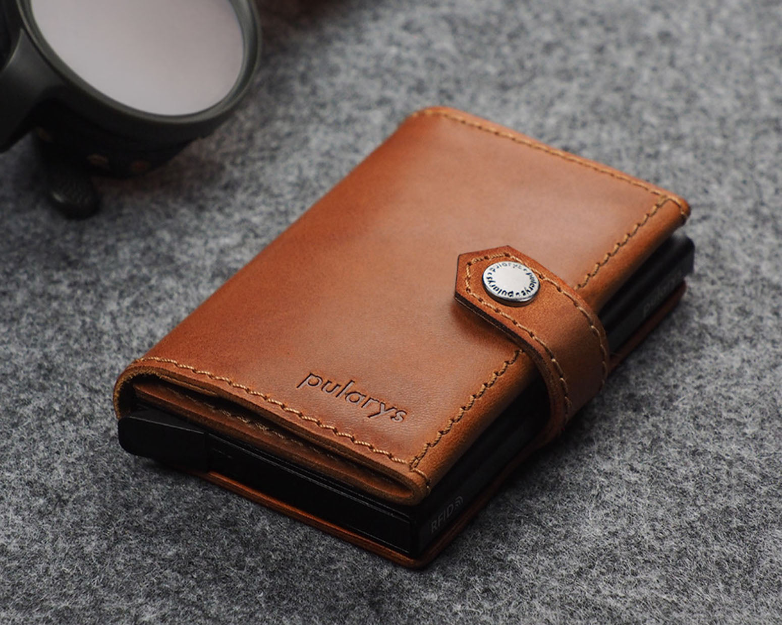 Pularys HIKER Wallet - Nomad Leather in Cognac