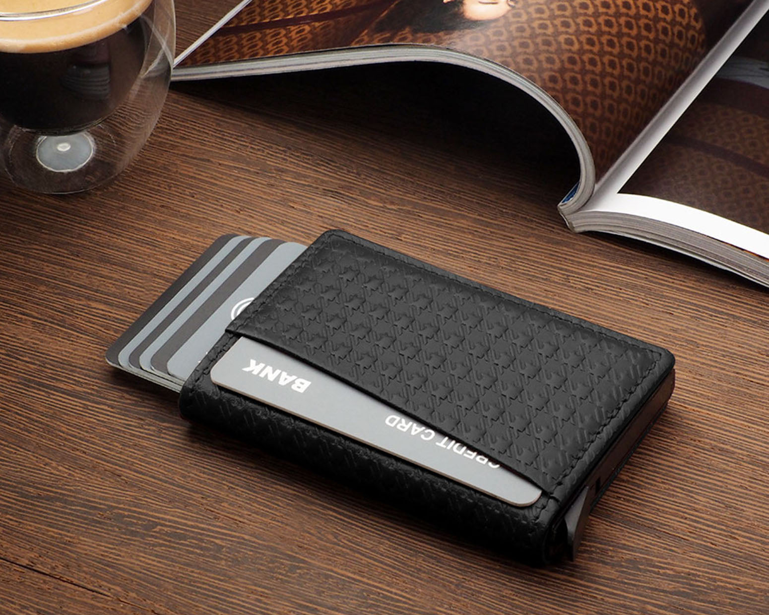 Pularys KANGOO Wallet - Pepit Decor in Black