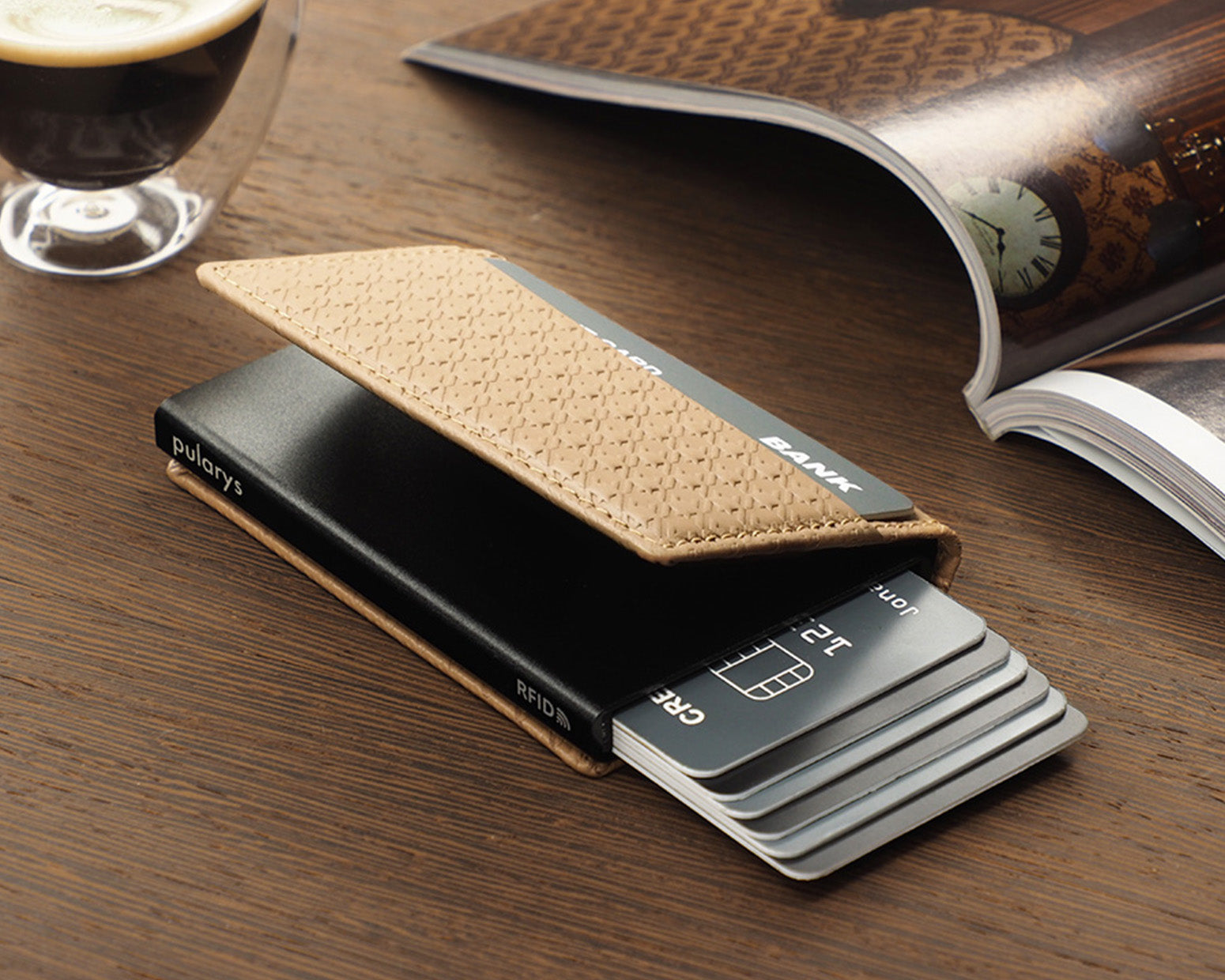 Pularys KANGOO Wallet - Pepit Decor in Beige