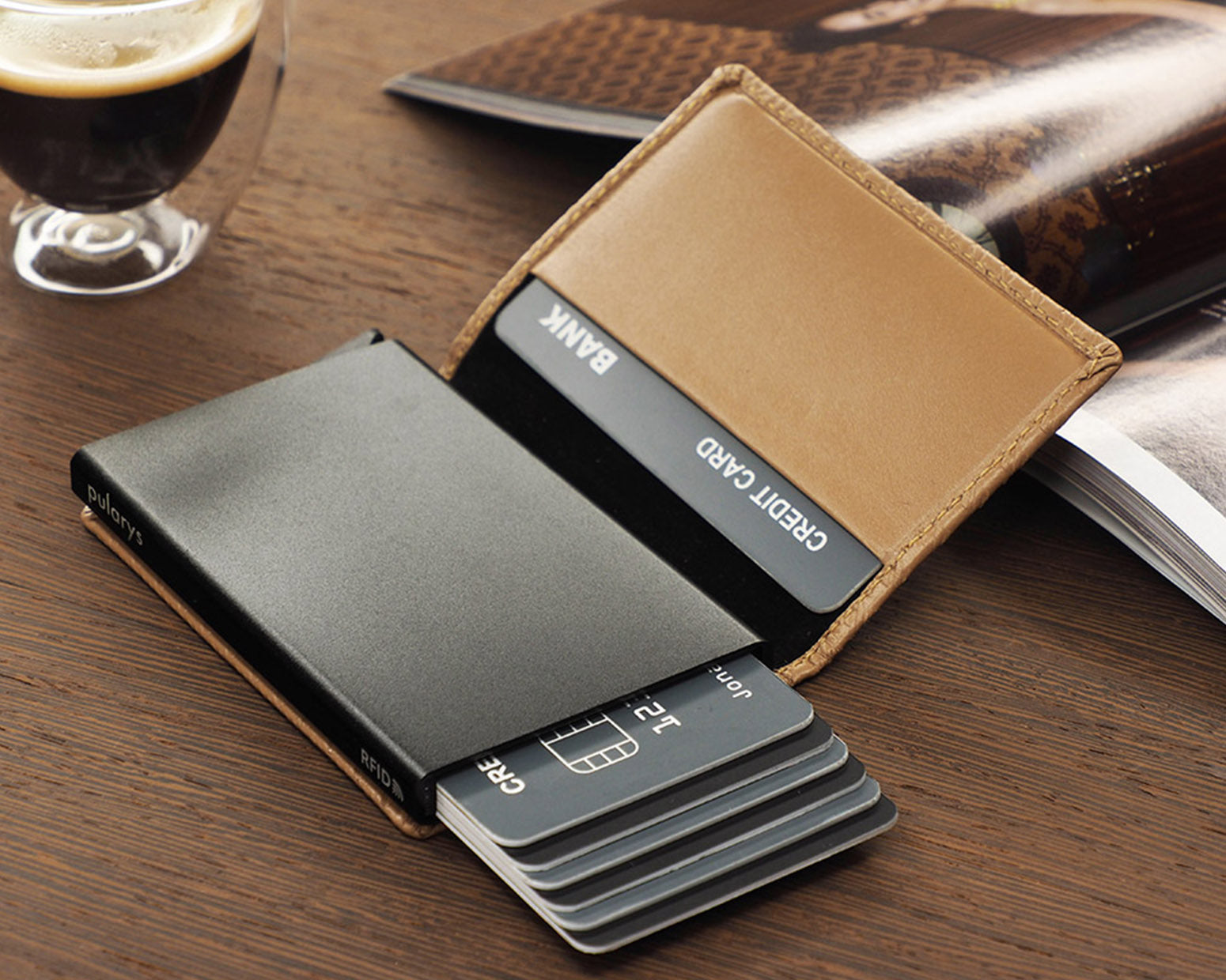 Pularys KANGOO Wallet - Pepit Decor in Beige