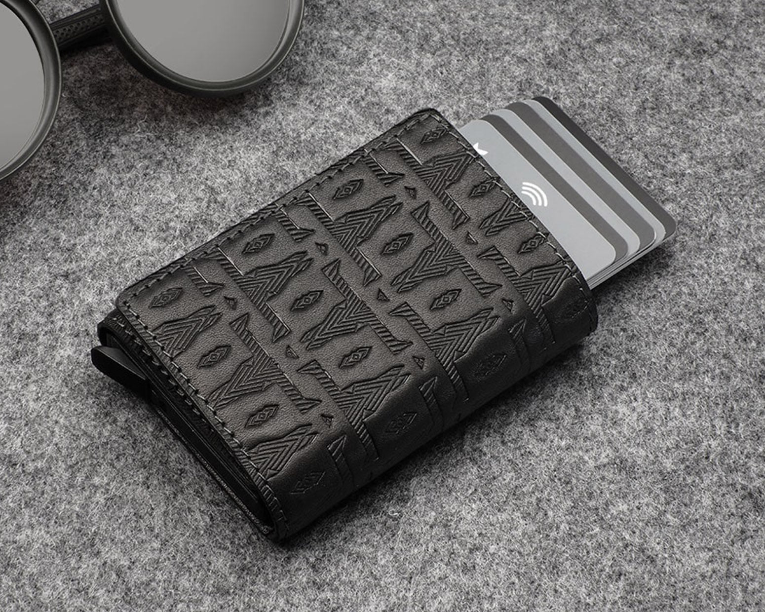 Pularys BOSTO Wallet - Native Decor in Black