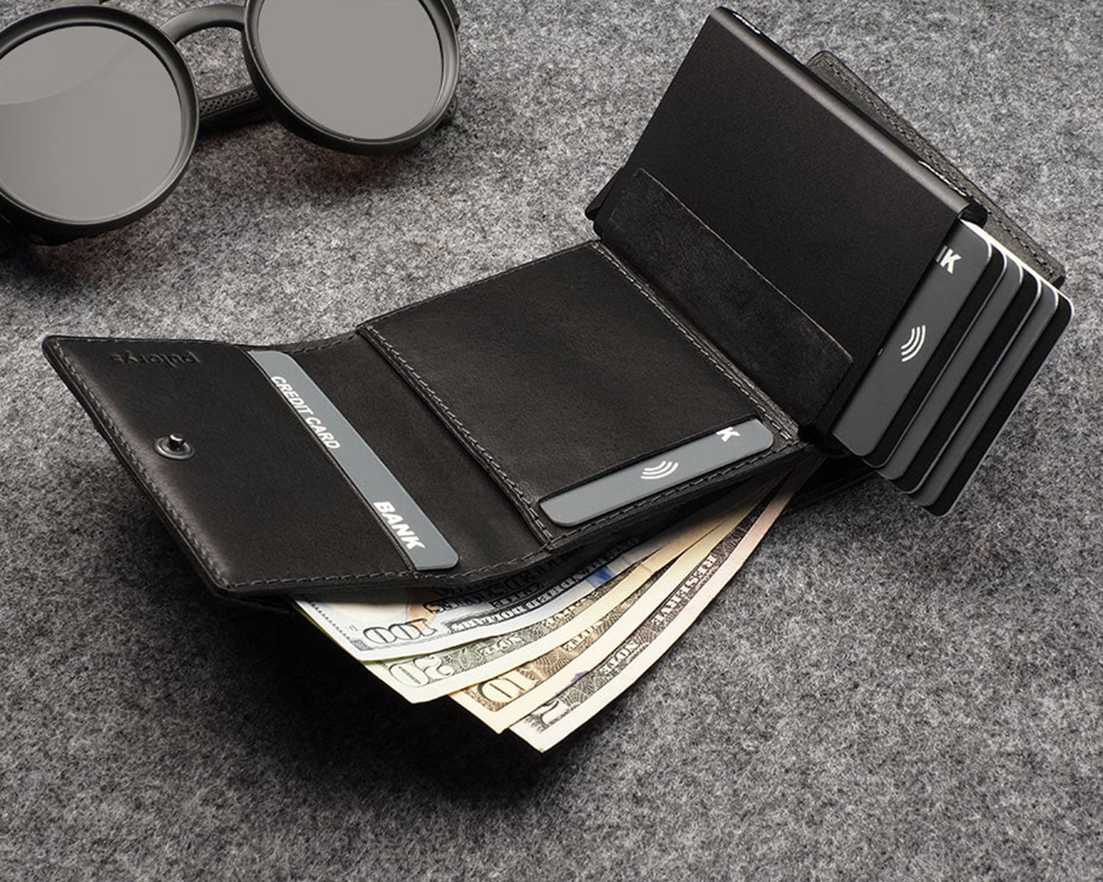 Pularys BOSTO Wallet - Native Decor in Black