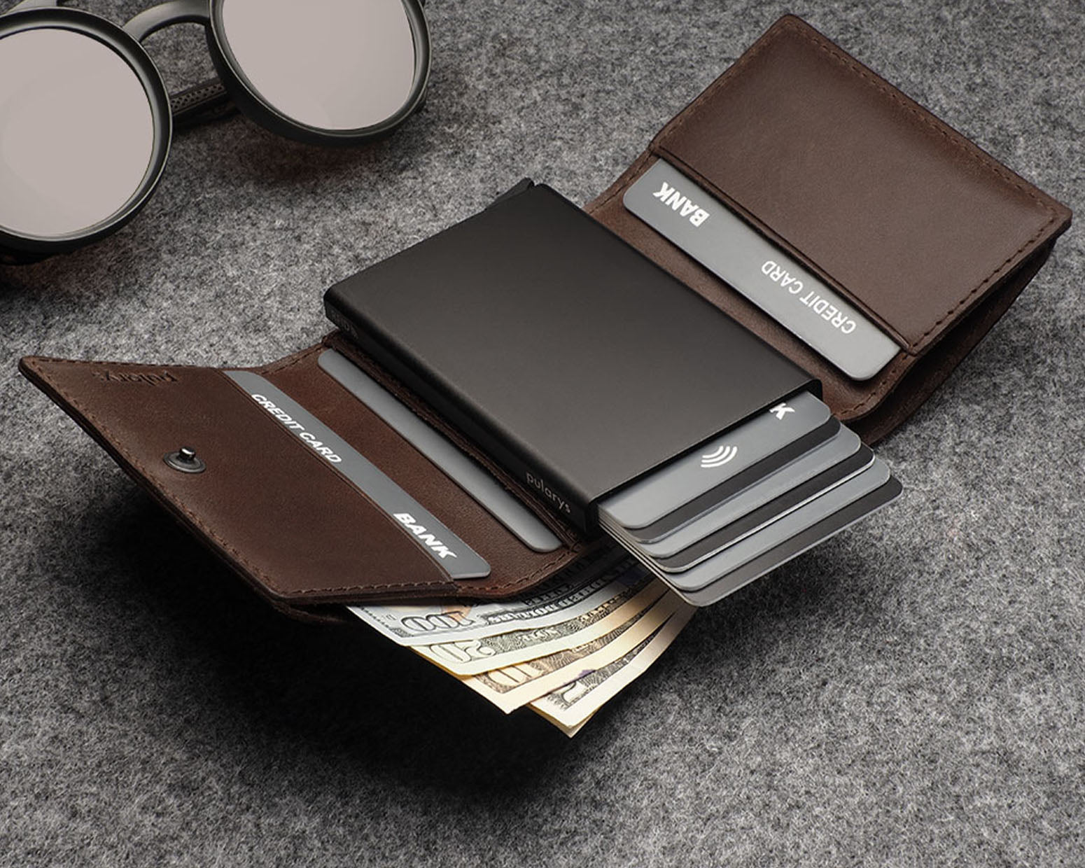Pularys BOSTO Wallet - Native Decor in Brown