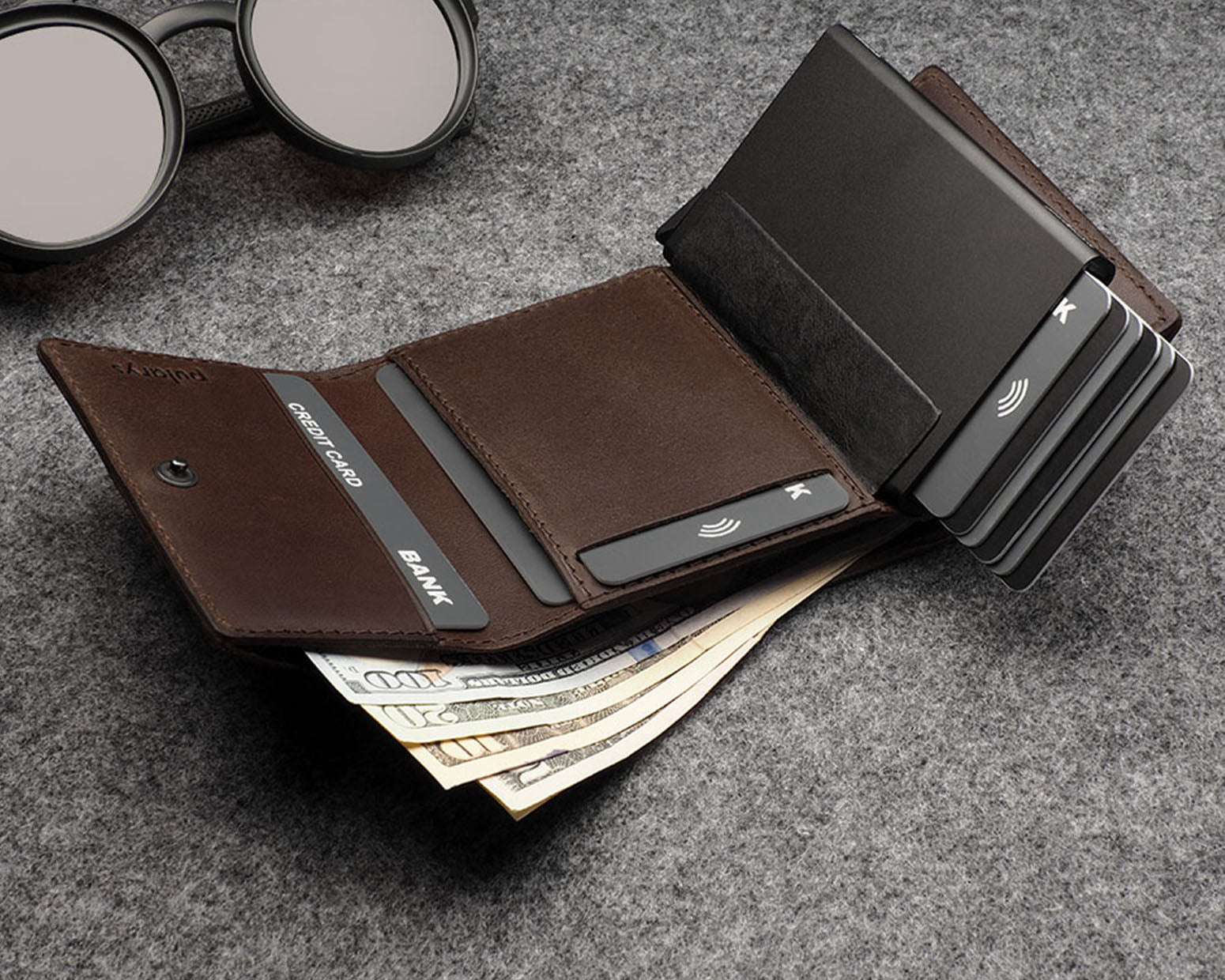 Pularys BOSTO Wallet - Native Decor in Brown