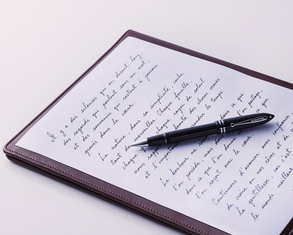 Sheaffer Balance III Black Ballpoint Pen with Chrome Trim