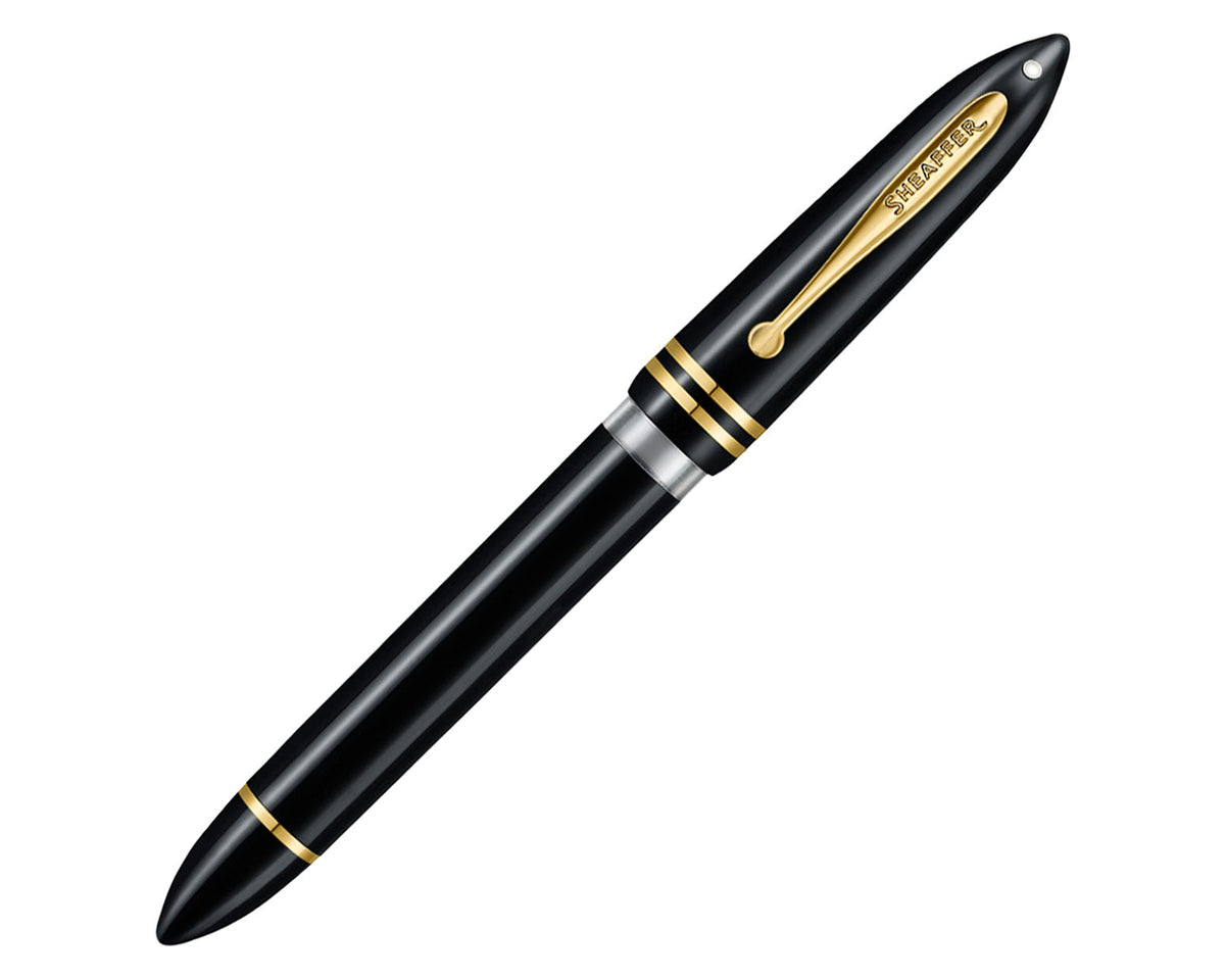Sheaffer Balance III Black Fountain Pen with Gold Trim