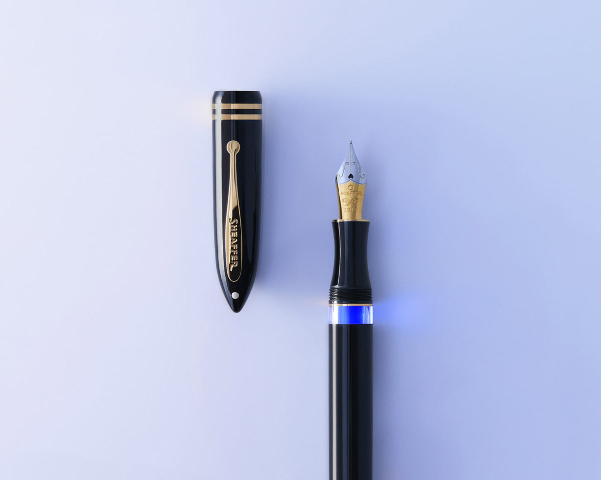Sheaffer Balance III Black Fountain Pen with Gold Trim