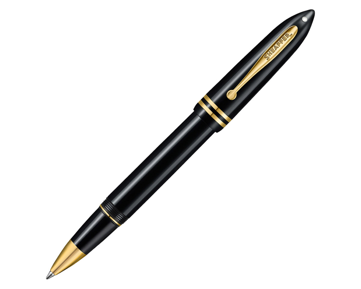 Sheaffer Balance III Black Rollerball Pen with Gold Trim