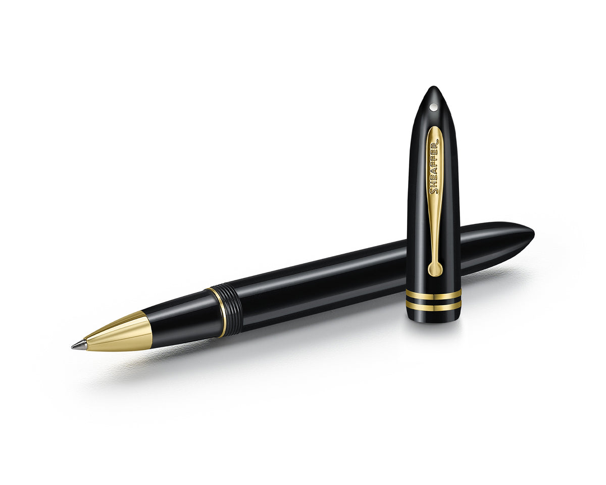 Sheaffer Balance III Black Rollerball Pen with Gold Trim
