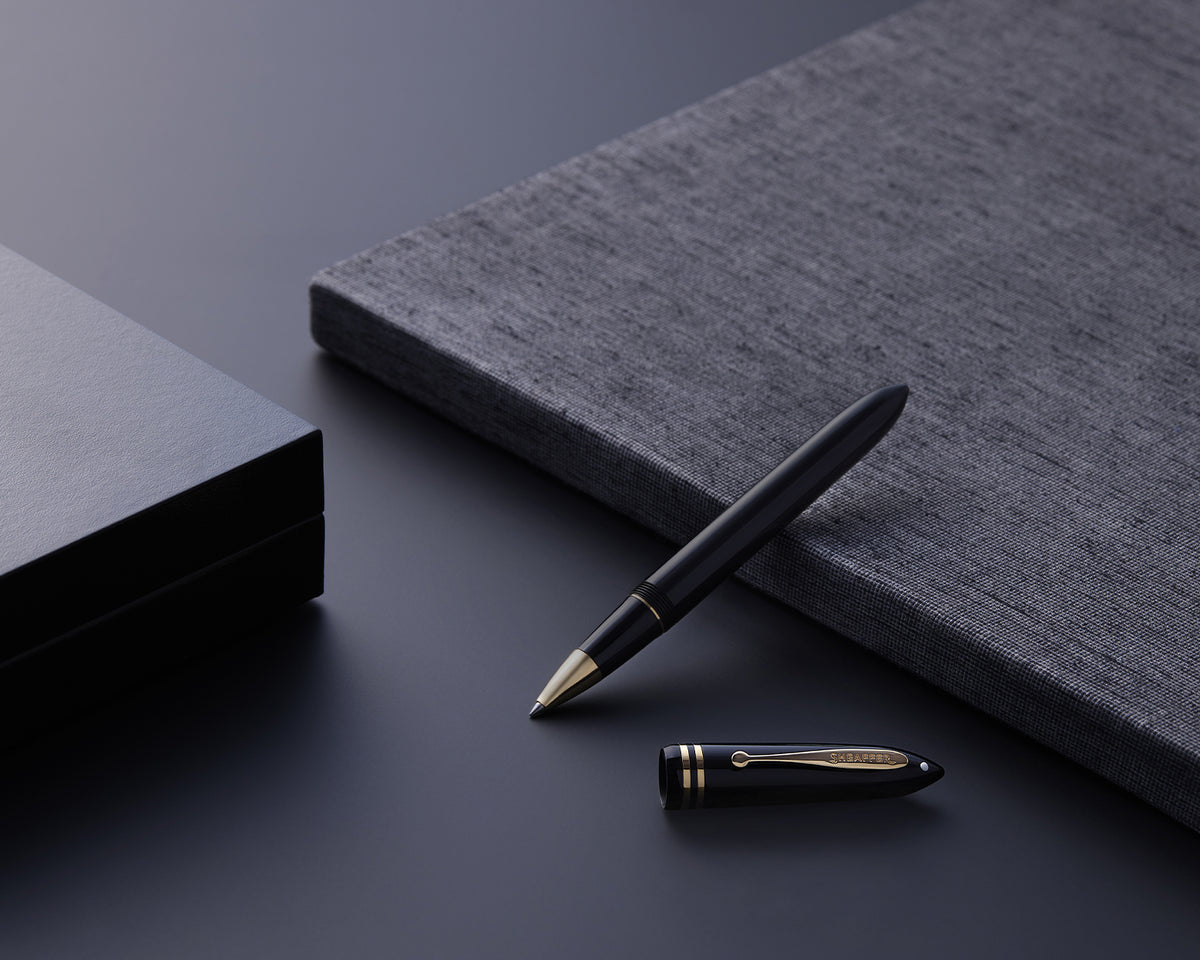 Sheaffer Balance III Black Rollerball Pen with Gold Trim